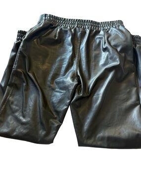 Black Faux Leather Skinny Pants - Women